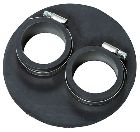 Rubber plug for refilling material
